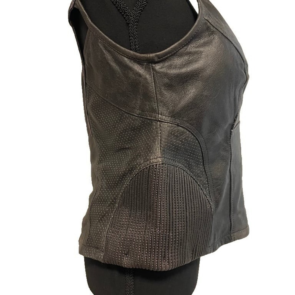 Harley Davidson Night Angel Vest Purple Black Built in Bra - Picture 5 of 9